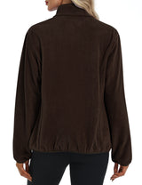 LOMON Fleece Jacket Women with 6 Pockets Lightweight Full Zip Coat