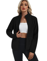 LOMON Fleece Jacket Women with 6 Pockets Lightweight Full Zip Coat