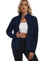 LOMON Fleece Jacket Women with 6 Pockets Lightweight Full Zip Coat