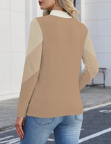 LOMON Women's Mock Neck Sweater Long Sleeve 2026 Fall Winter Knitted Tops