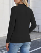 LOMON Women's Mock Neck Sweater Long Sleeve 2026 Fall Winter Knitted Tops