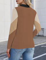 LOMON Women's Mock Neck Sweater Long Sleeve 2026 Fall Winter Knitted Tops