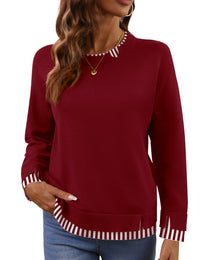 Wine Red Striped